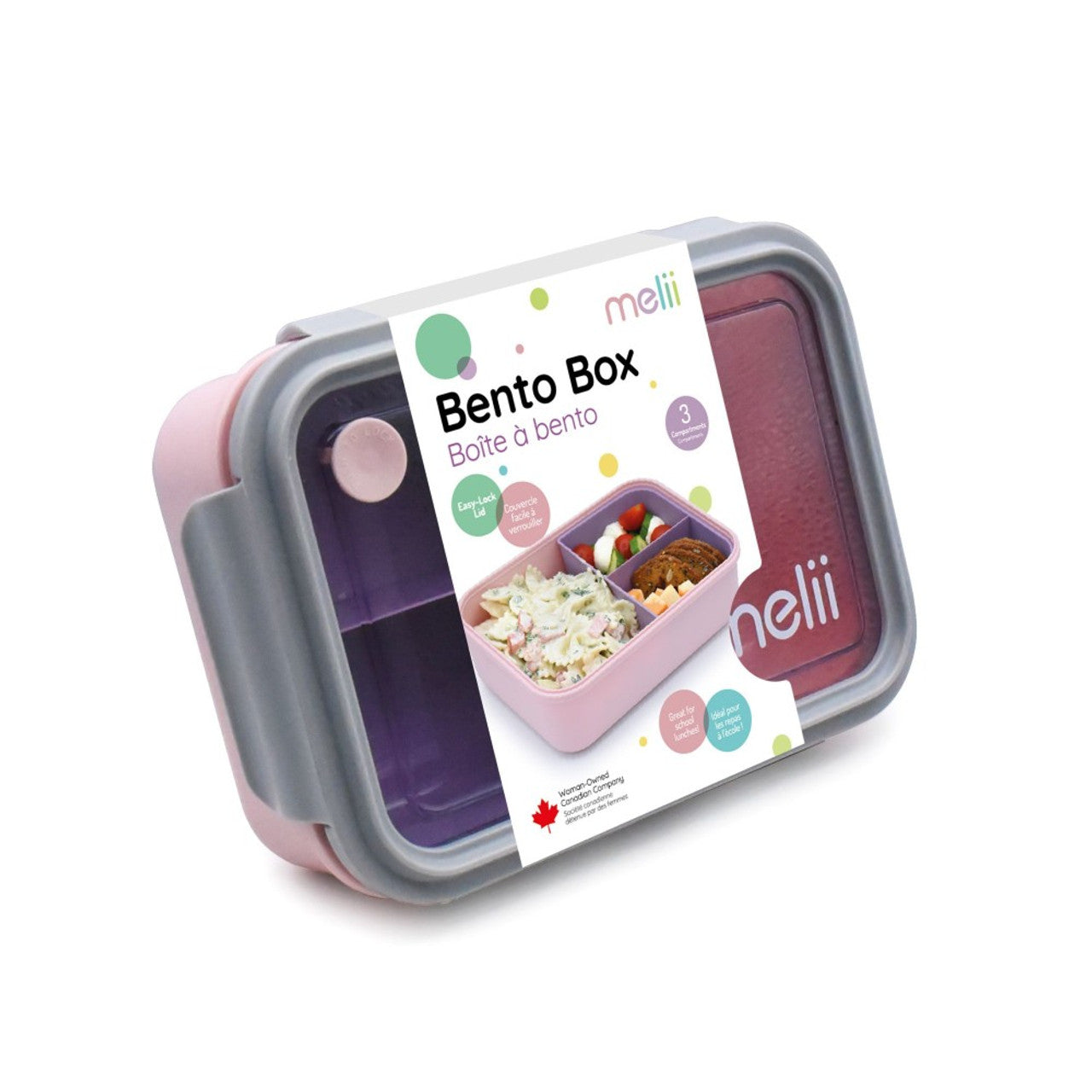 Lonchera bento con compartimientos 1250 ml - Rosado