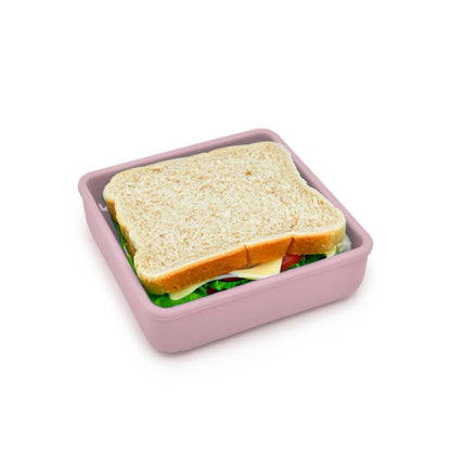 Contenedor de silicona para sandwich rosado