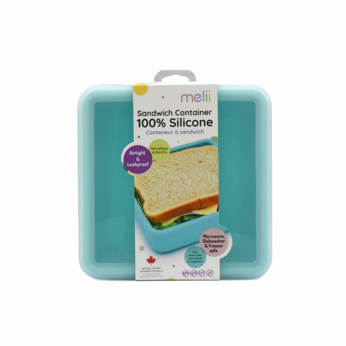 Contenedor de Silicona para Sandwich Azul