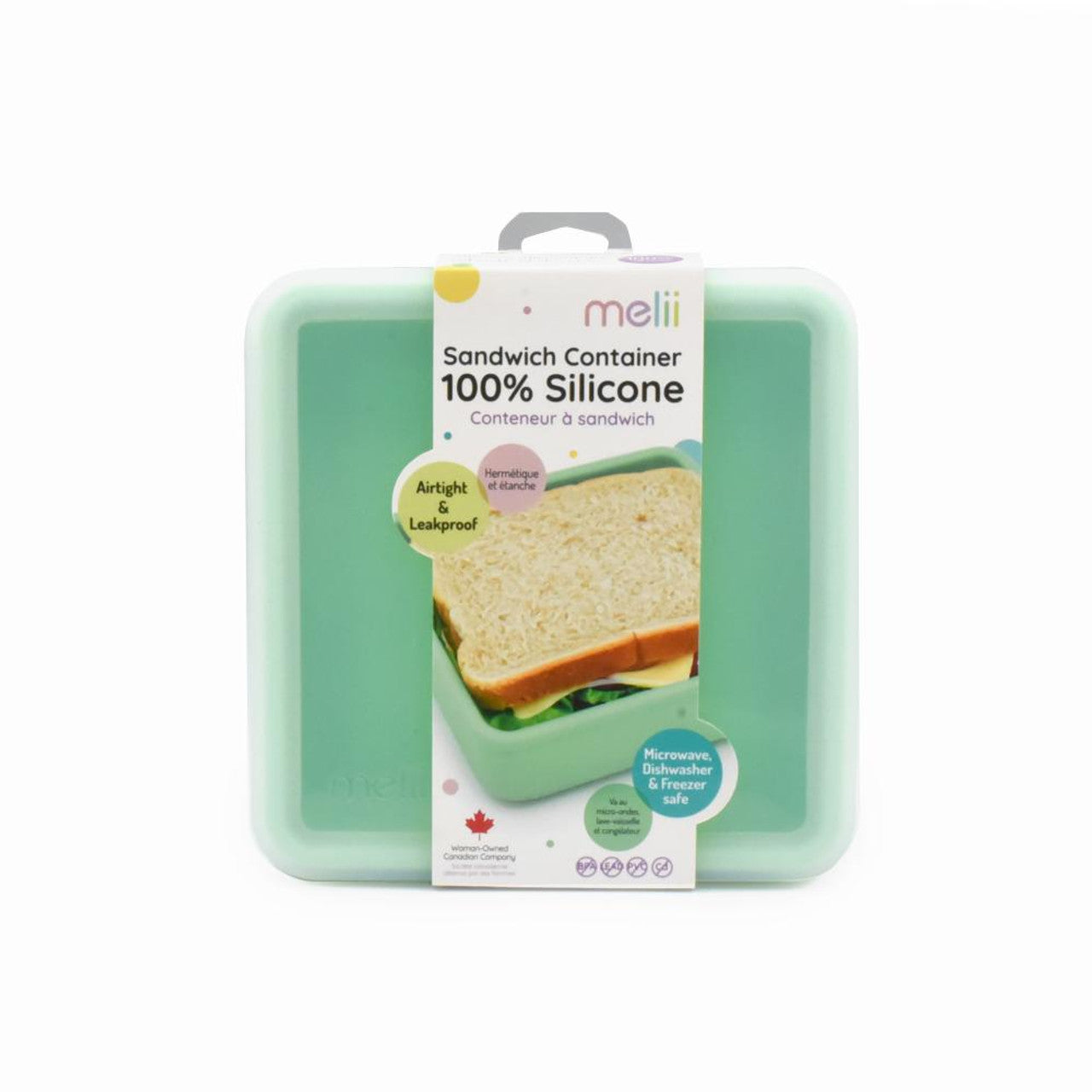 Contenedor de Silicona para Sandwich Menta