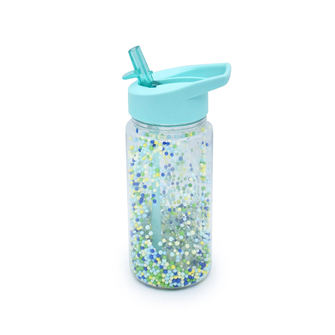 Botella de agua de doble pared con bombilla - Azul