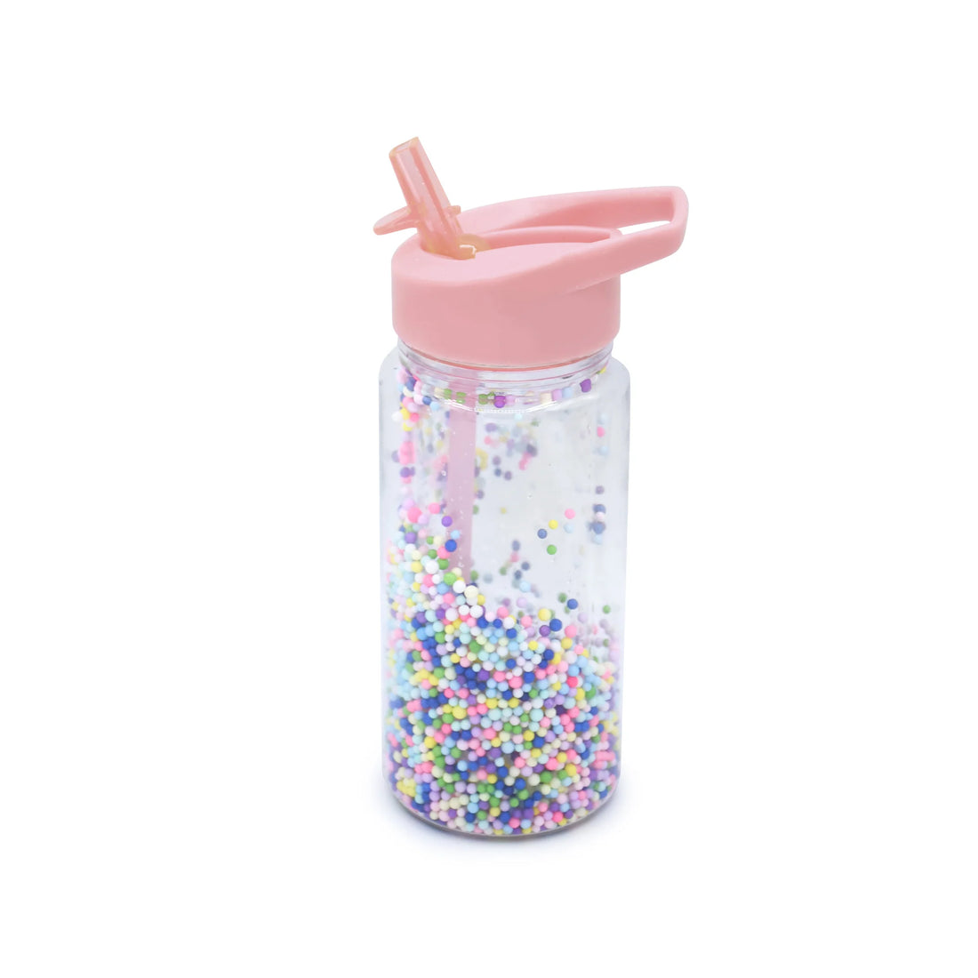 Botella de agua de doble pared con bombilla - Rosado