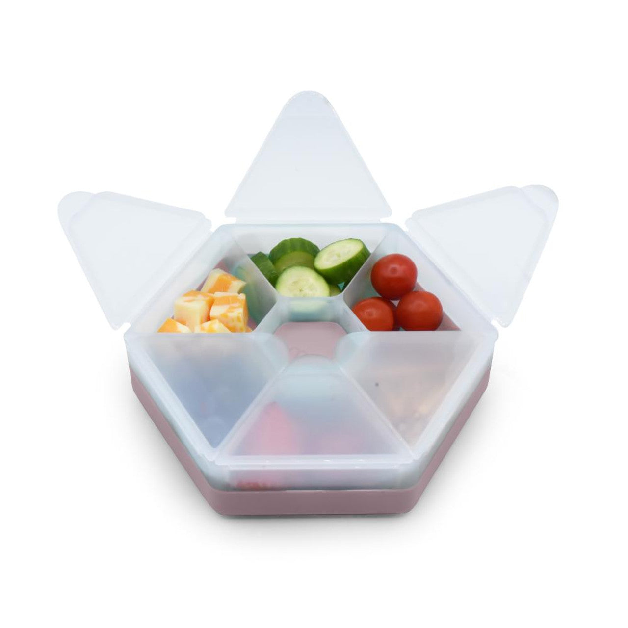 Caja Contenedora de Snacks Hexagonal - Rosado