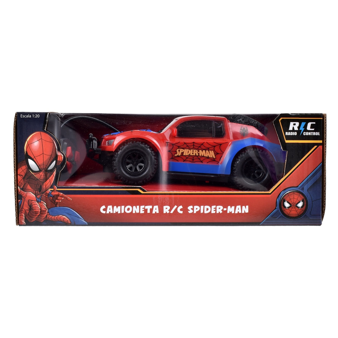Camioneta Radio Controlada RC de 20 cms con luces Spiderman