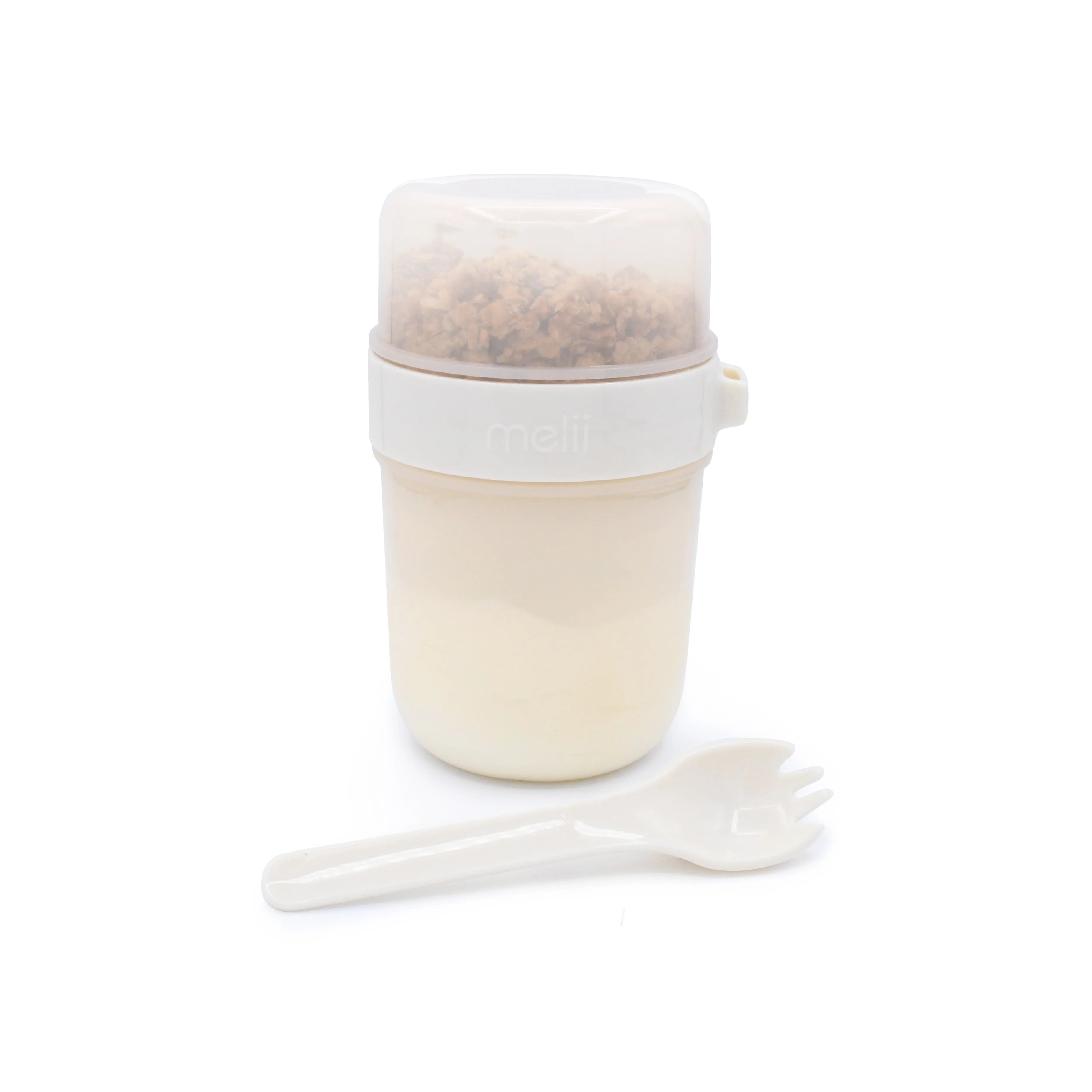 Contenedor para yoghurt y ensalada - Beige