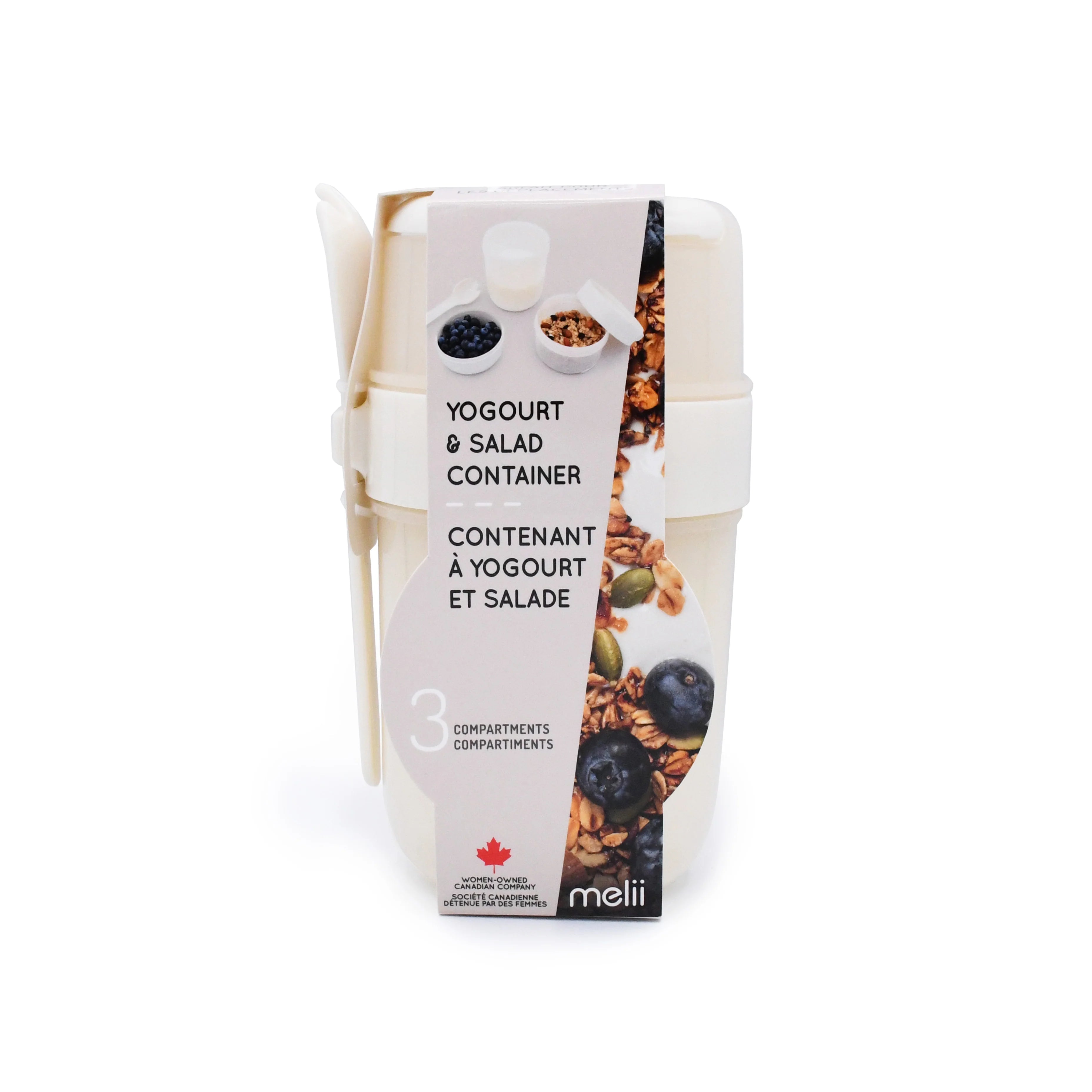 Contenedor para yoghurt y ensalada - Beige