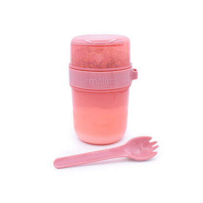 Contenedor para yoghurt y ensalada - Rosado