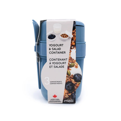 Contenedor para yoghurt y ensalada - Azul