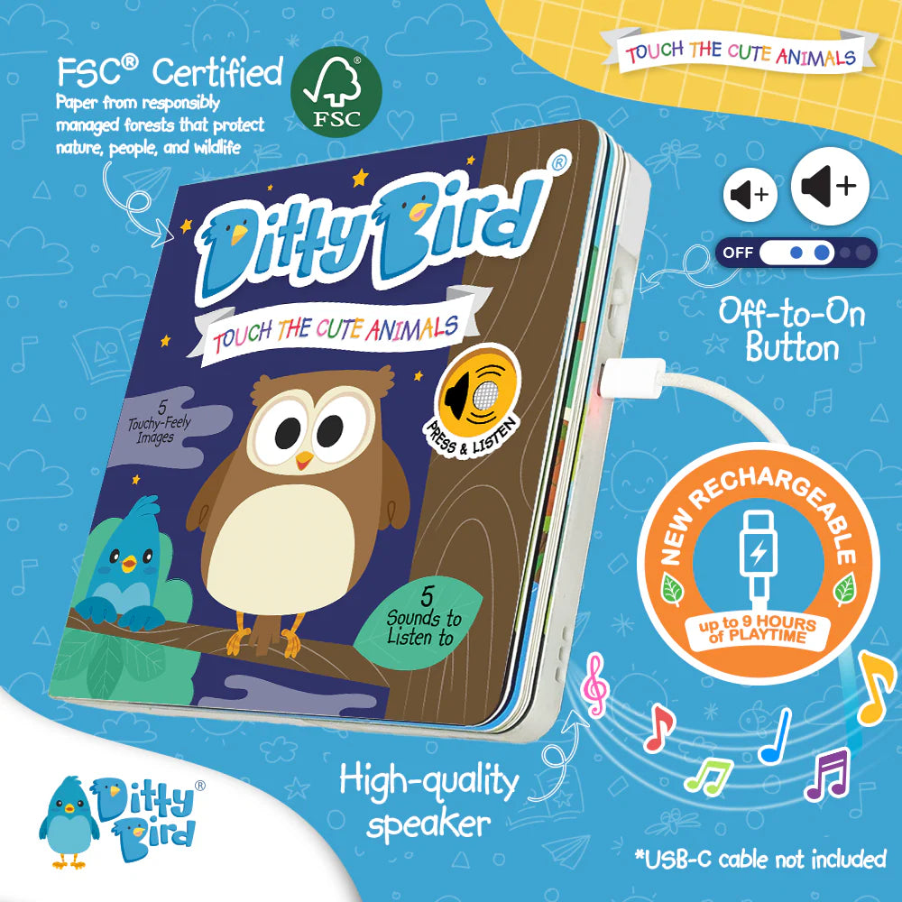 Libro Interactivo Musical Touch the Cute Animals