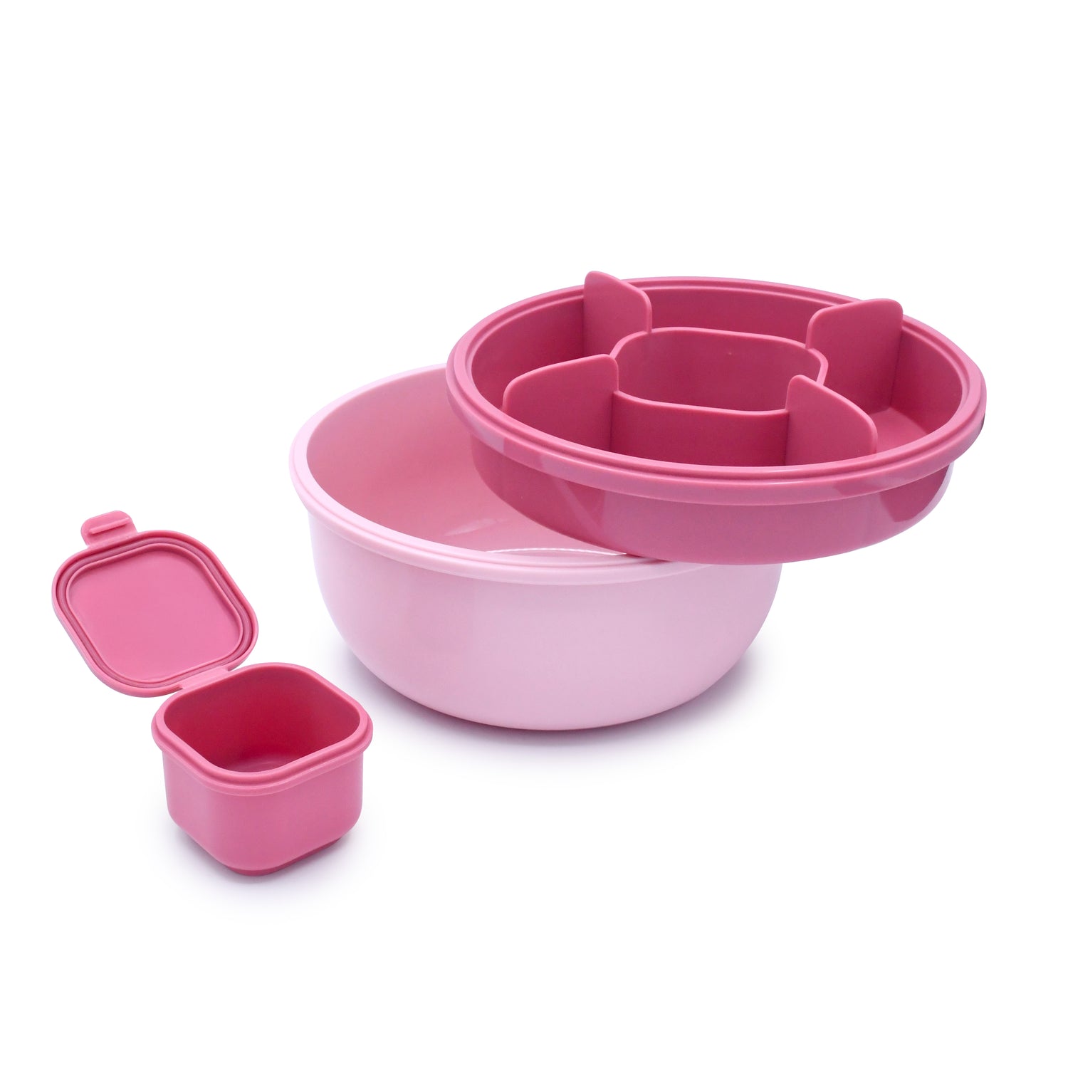 Contenedor Bento para Ensaladas - Rosado