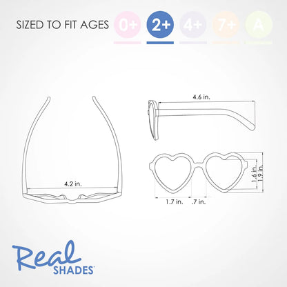 Lentes de sol Corazones talla 2+ - Rojo