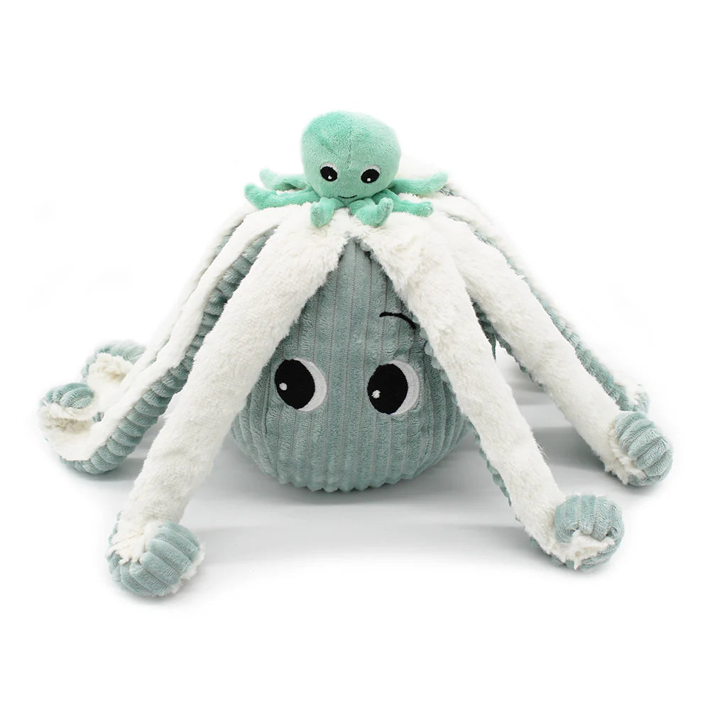 Peluche Pulpo Filou Mamá y Bebé - Menta