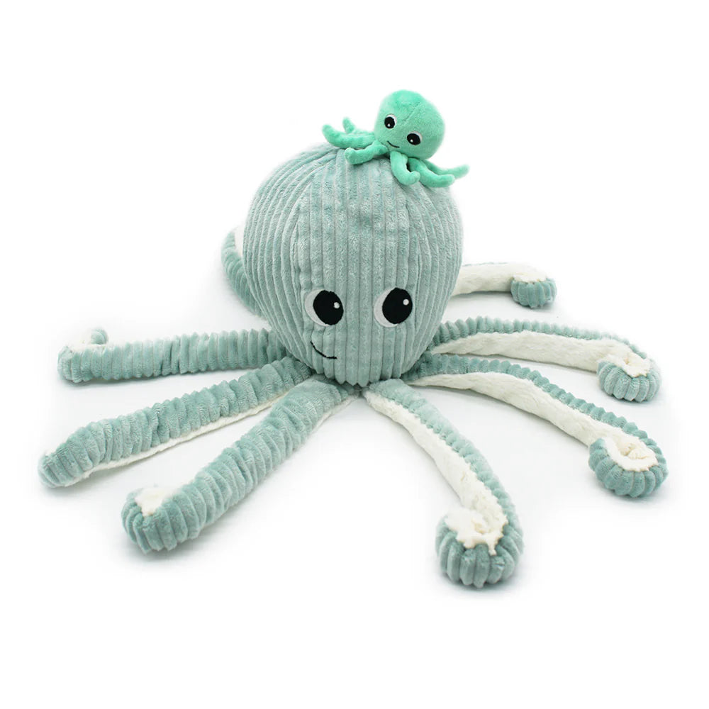 Peluche Pulpo Filou Mamá y Bebé - Menta
