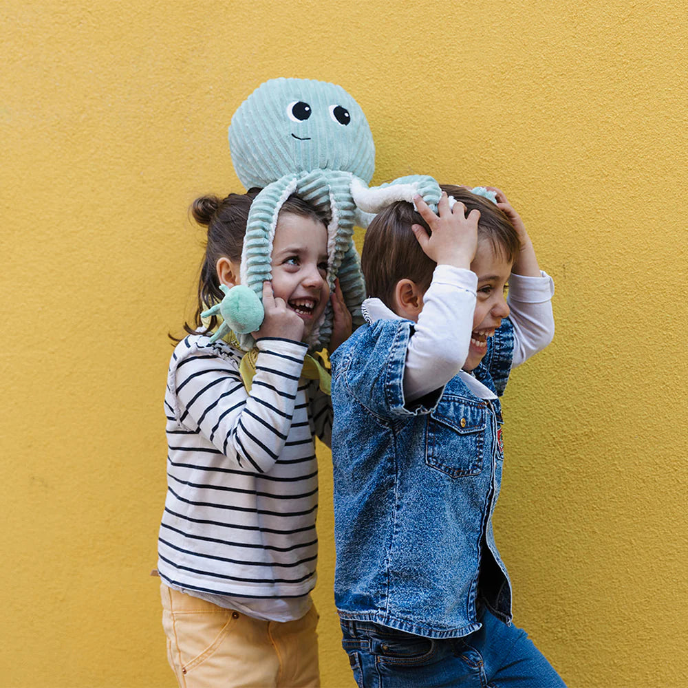 Peluche Pulpo Filou Mamá y Bebé - Menta