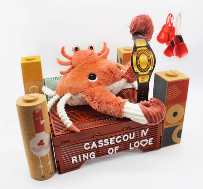 Peluche Cangrejo Cassecou Mamá y Bebé - Terracota