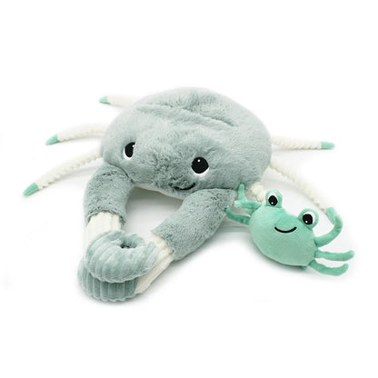 Peluche Cangrejo Cassecou Mamá y Bebé - Menta