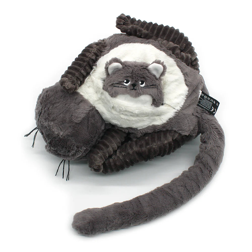 Peluche Gato Miaou Mamá y Bebé - Gris