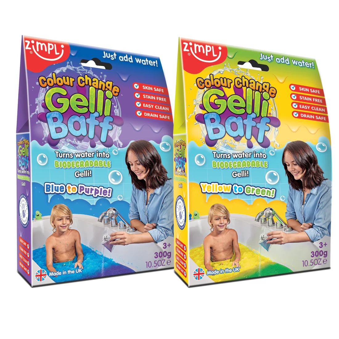Gelli Baff Cambia de Color 300 gramos Azul a Morado
