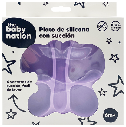 Plato de Silicona con Succión Mariposa