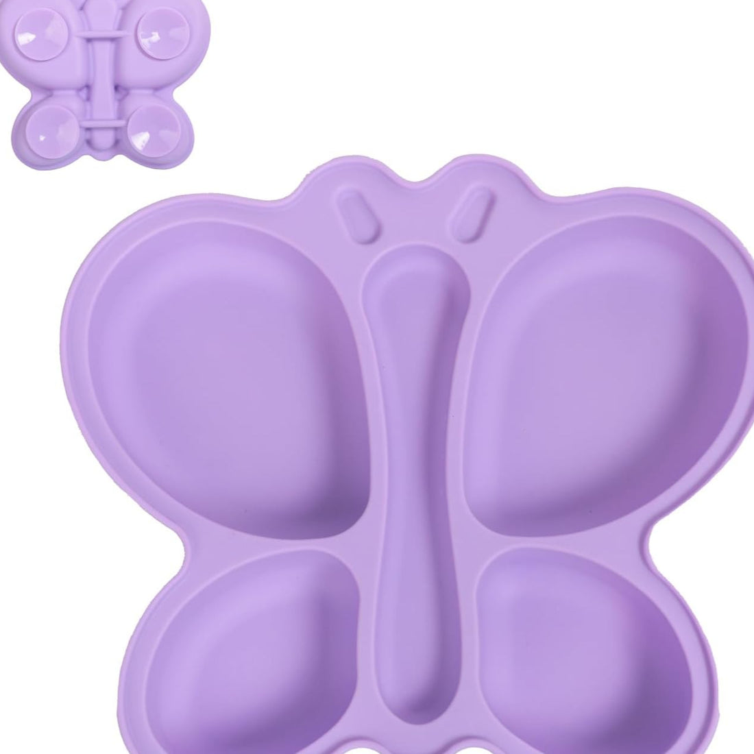 Plato de Silicona con Succión Mariposa