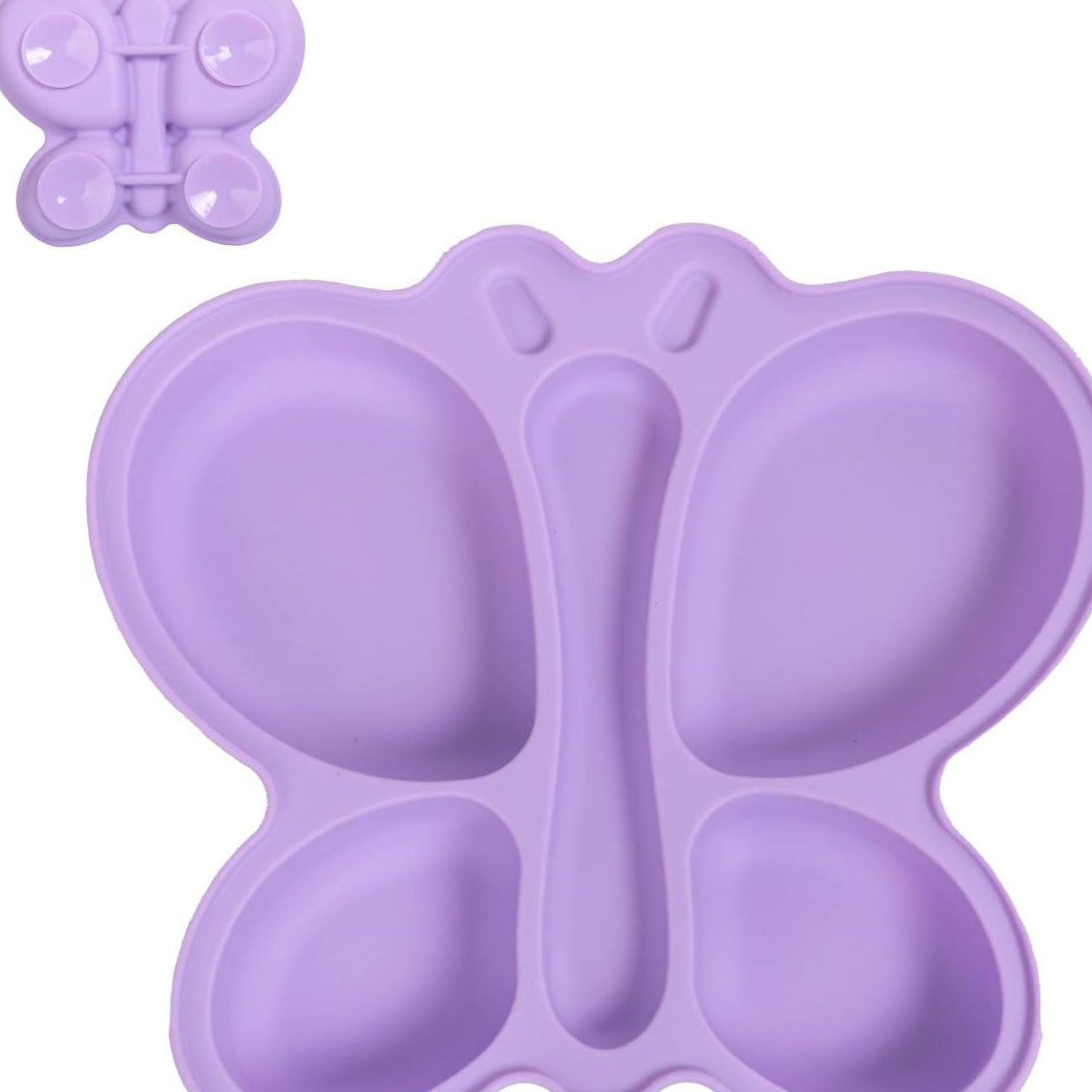 Plato de Silicona con Succión Mariposa
