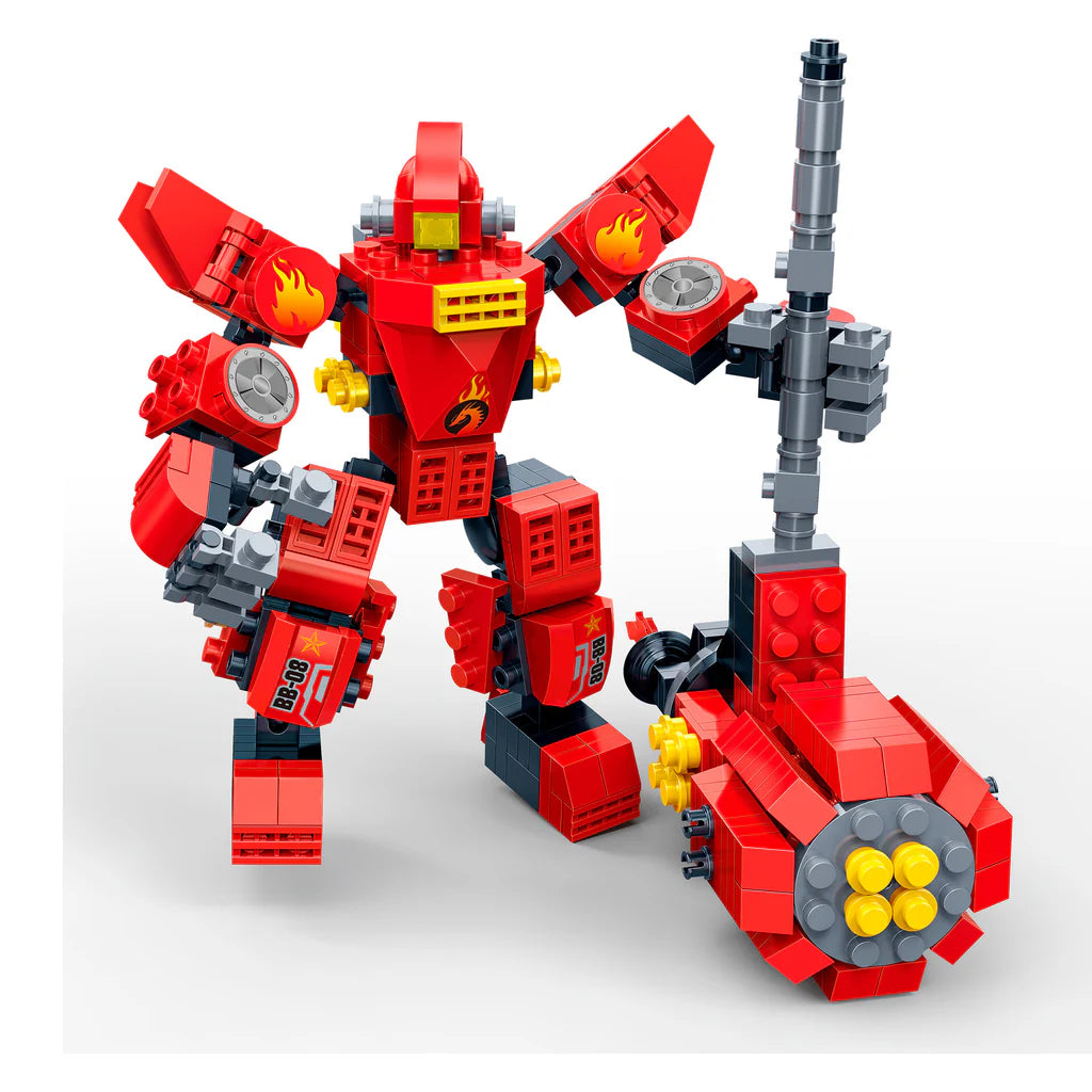 Set de Bloques Robot Merch II Rojo 2 en 1 351 Piezas