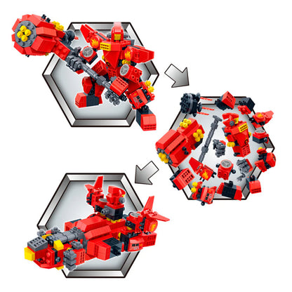 Set de Bloques Robot Merch II Rojo 2 en 1 351 Piezas