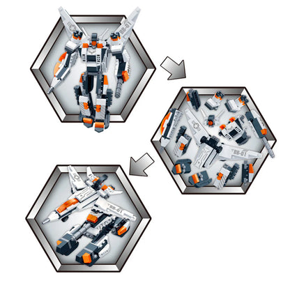Set de Bloques Robot Merch II Naranjo 3 en 1 215 Piezas