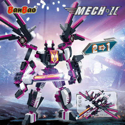 Set de Bloques de Construcción Robot Mech II 2 en 1 Morado