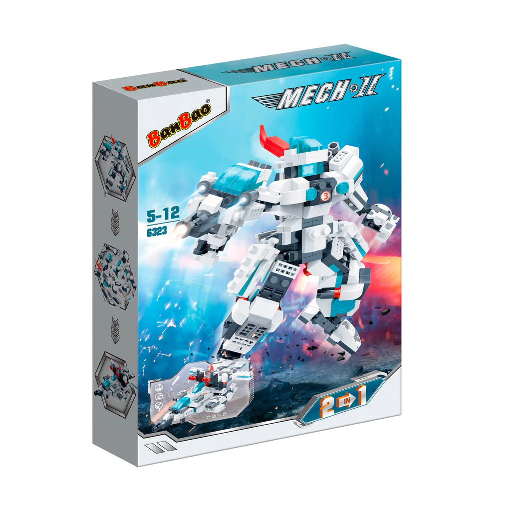 Set de Bloques Robot Merch II Celeste 2 en 1 297 Piezas