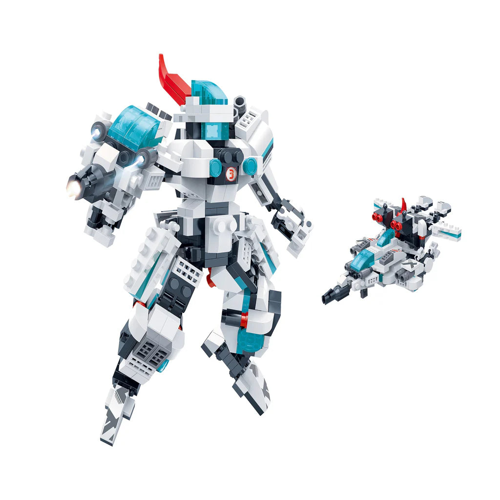 Set de Bloques Robot Merch II Celeste 2 en 1 297 Piezas