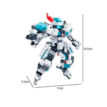 Set de Bloques Robot Merch II Celeste 2 en 1 297 Piezas