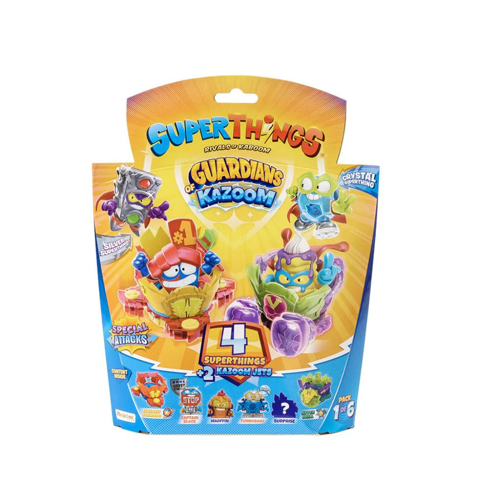 Superthings Guardians of Kazoom Blister Pack 4 Figuras + Kazoom Jets