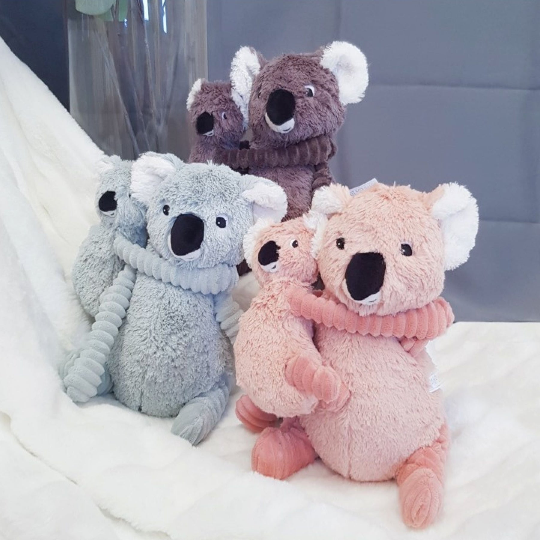 Peluche Koala Trankilou Mamá Y Bebé - Rosa