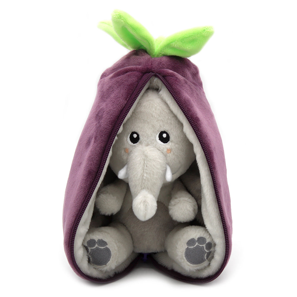 Peluche Velvet El Elefante – Berenjena