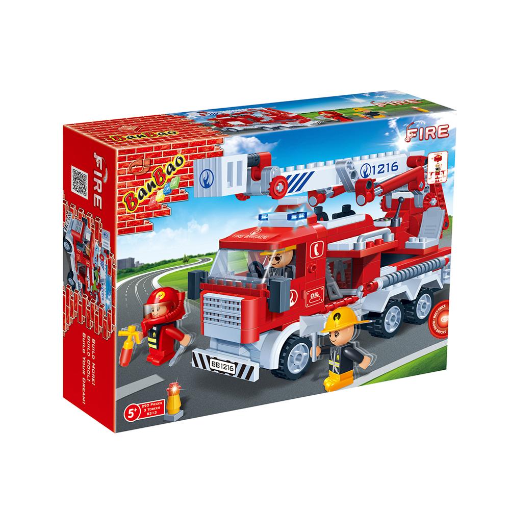 Set Bloques Construcción Camión de Bomberos 290 Piezas