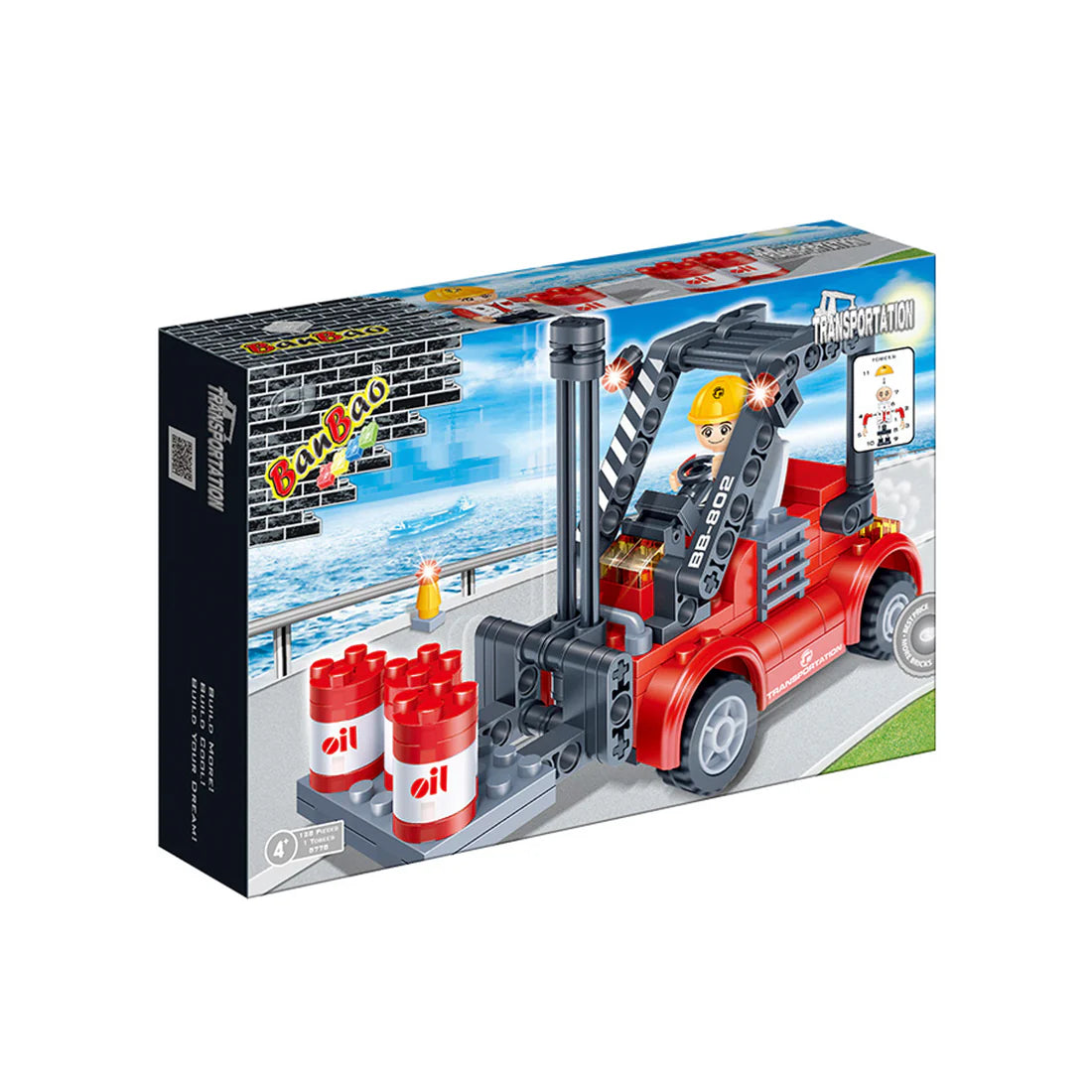 Set Bloques Construcción Grua de Carga 128 Piezas