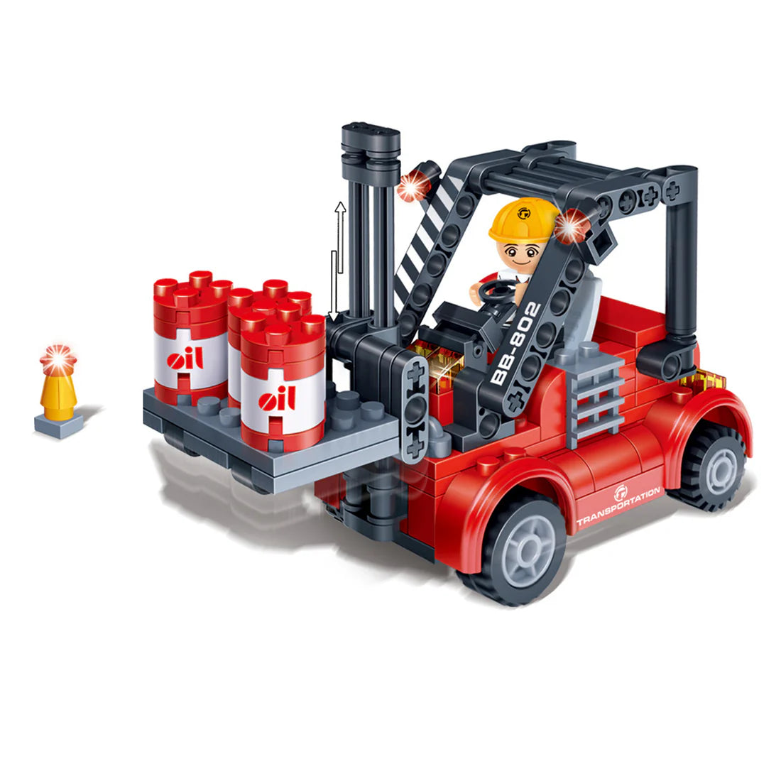 Set Bloques Construcción Grua de Carga 128 Piezas