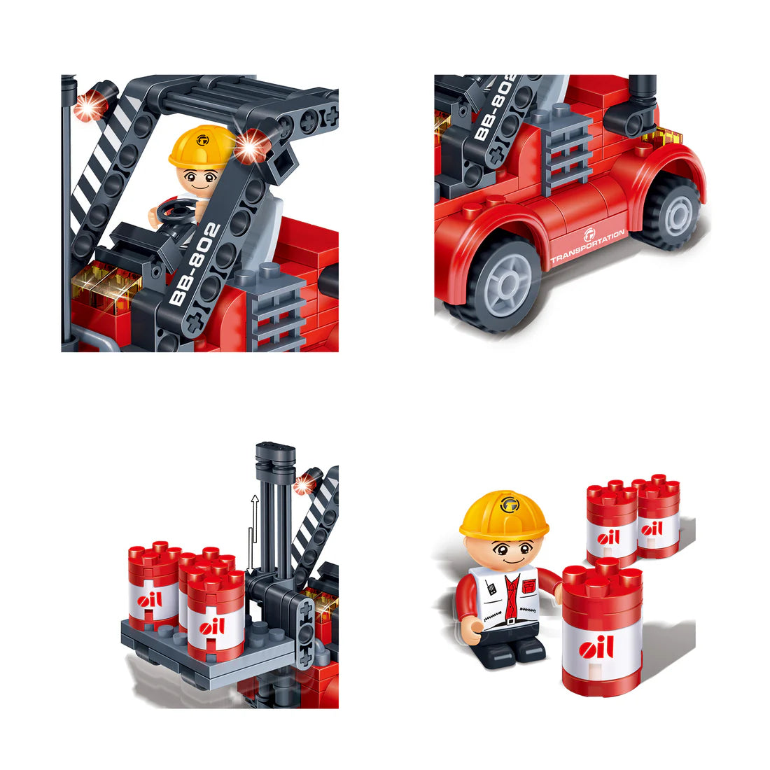 Set Bloques Construcción Grua de Carga 128 Piezas