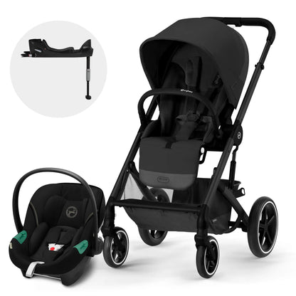 Travel System Balios S Lux 3.0 + Aton S2 + Base - Moon Black