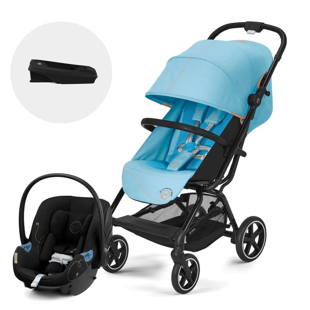 Travel System Eezy S Plus + Aton G + Base - Black Beach Blue