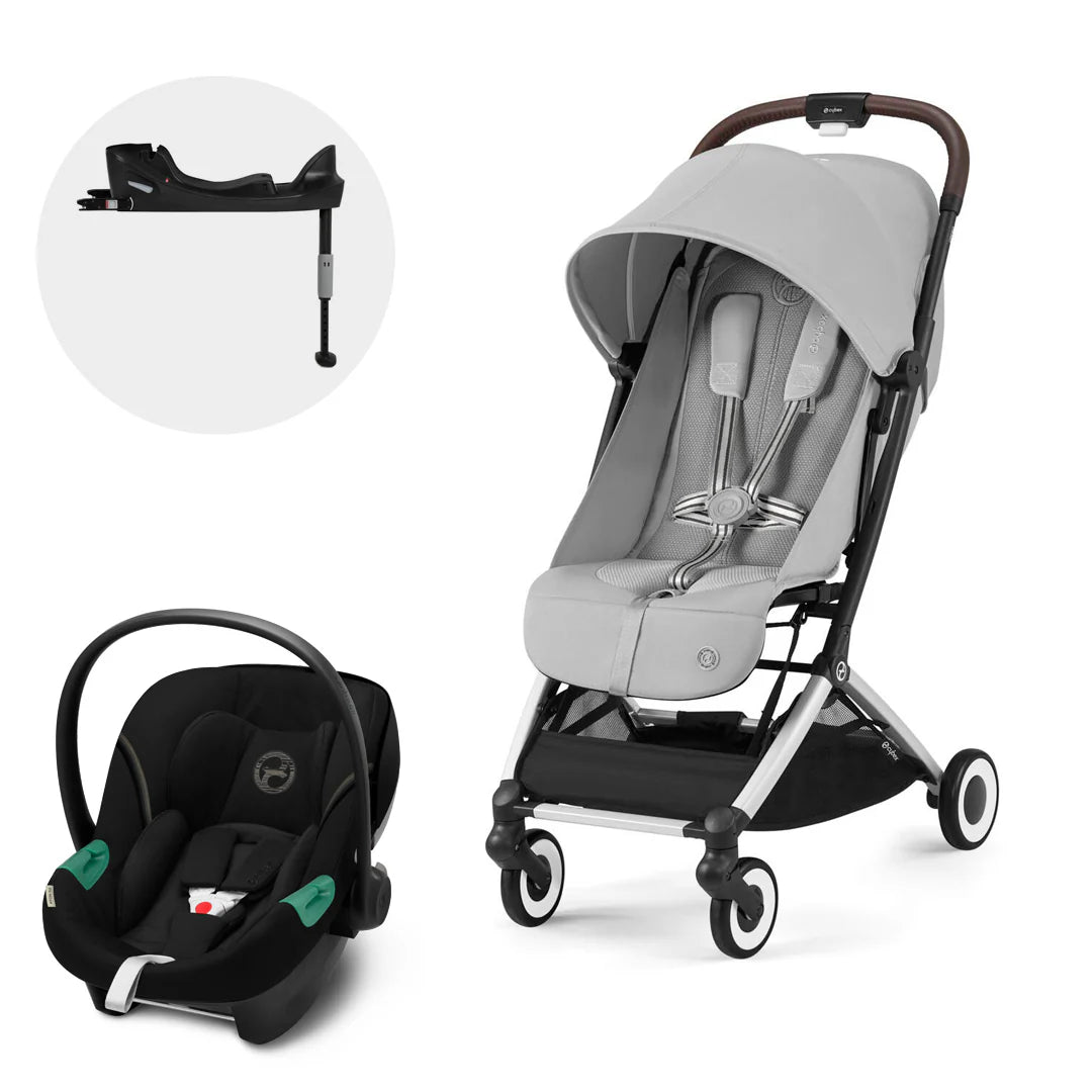 Travel System Orfeo + Aton S2 + Base Grey
