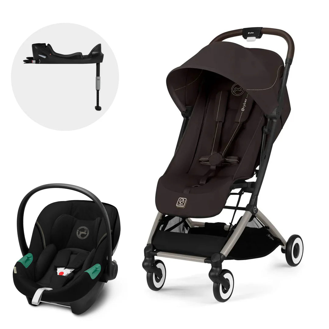 Travel System Orfeo + Aton S2 + Base - Chocolate Brown
