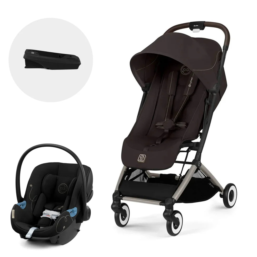 Travel System Orfeo + Aton G + Base - Chocolate Brown