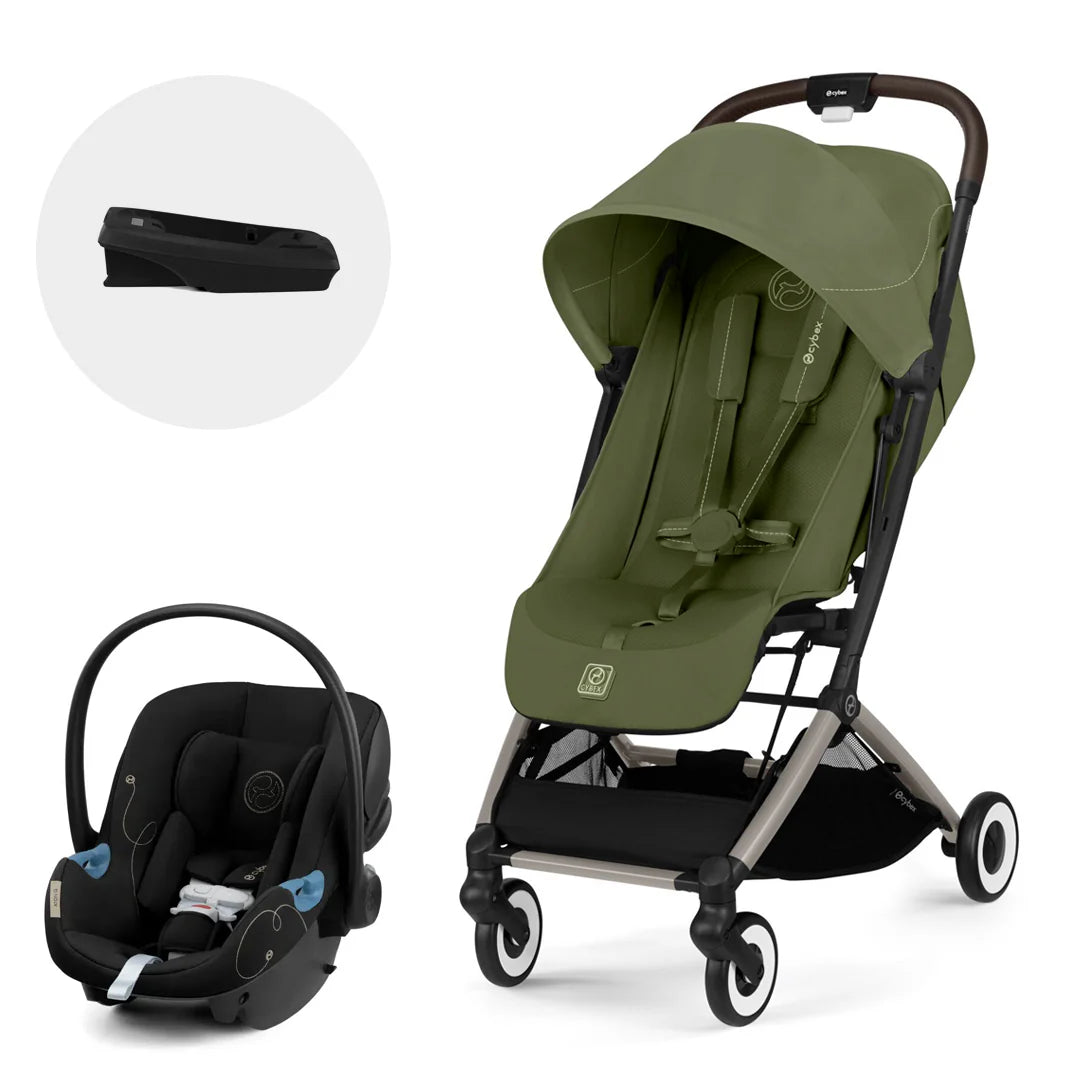 Travel System Orfeo + Aton G + Base - Green Khaki