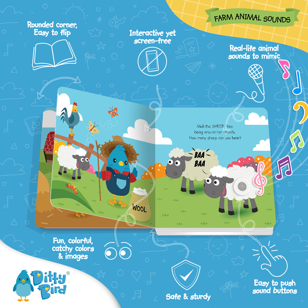 Libro Interactivo Musical Farm Animal Sounds