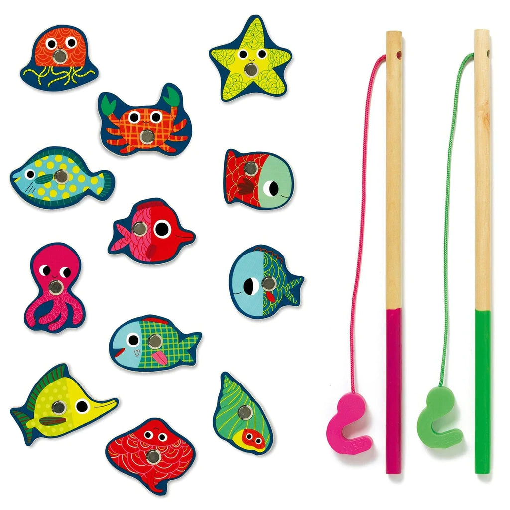 Juego de figuras magnéticas Pesca Color