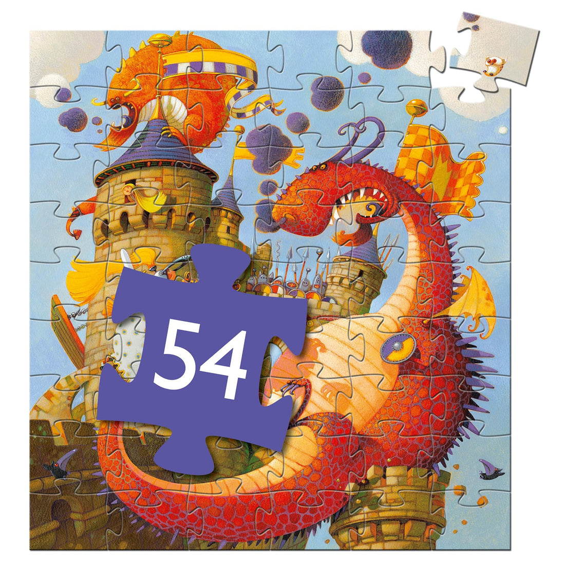 Puzzle Caballero y el Dragón 54 piezas