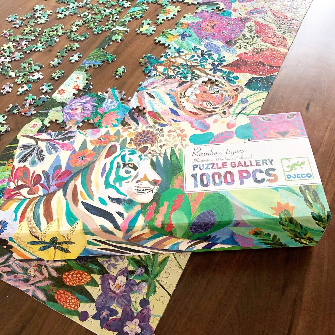 Puzzle Tigres Arcoiris 1000 piezas