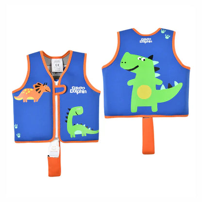 Chaleco Flotador Infantil Dinosaurio Azul 19 a 30 kg